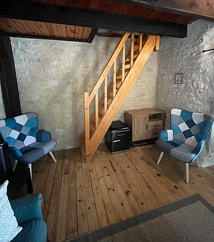 Le Pigeonnier de la Claire Fontaine (chambre d'hôtes Monflanquin) - salon