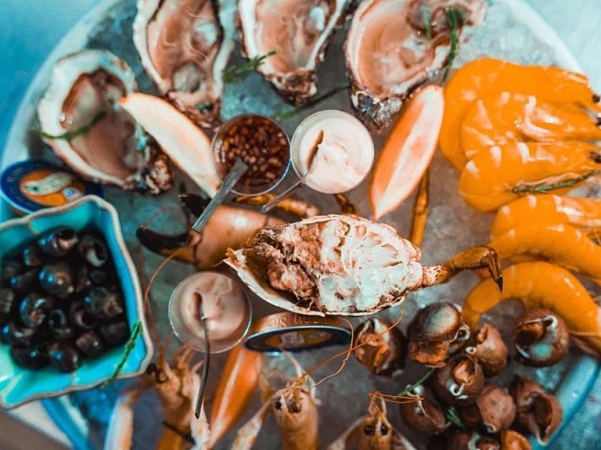 Fruits de mer La réserve péché iodé Merville-Franceville-Plage