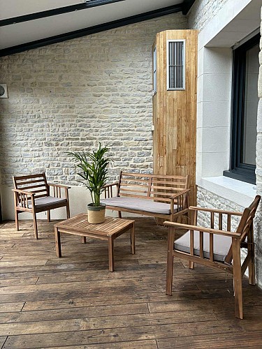 Salon intérieur piscine
