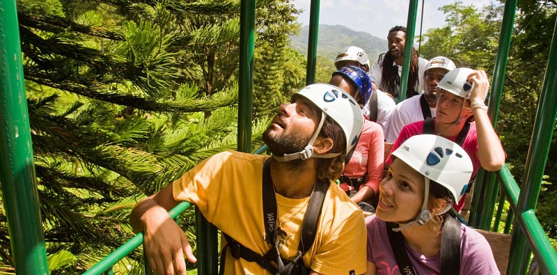 Tour 3 en 1 : Traversée en téléphérique, descentes en tyrolienne et randonnée dans la forêt tropicale - A Sainte-Lucie