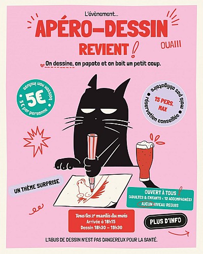 Apéro-Dessin - Hocus Printus à l'Atelier