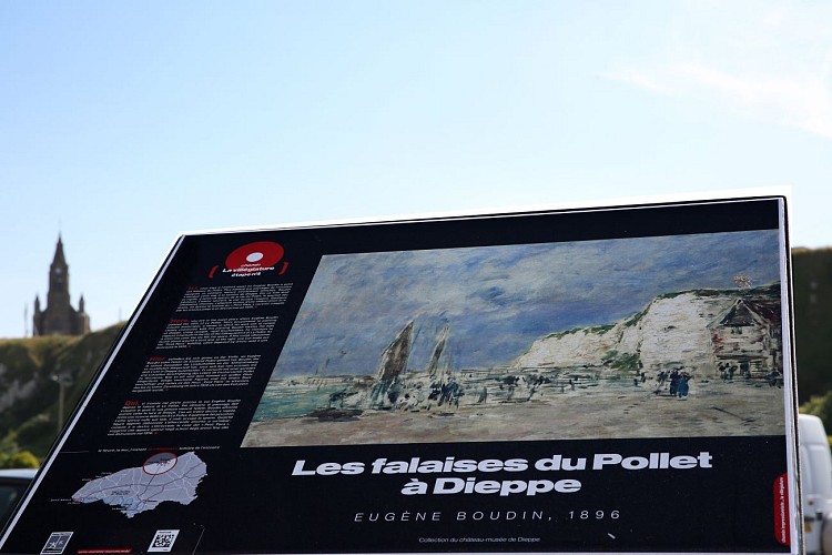 Table de lecture impressionniste n°7 - Les falaises du Pollet à Dieppe