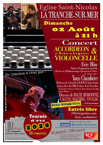 Concert accordéon classique et violoncelle