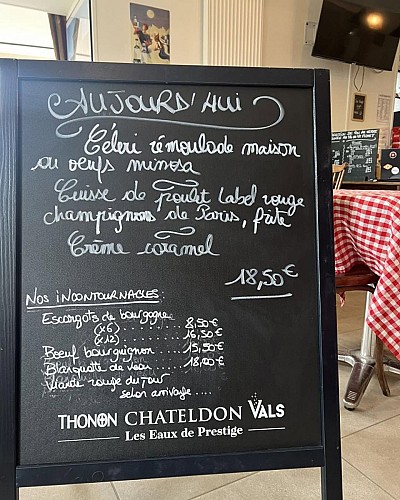 Menu Comptoir de Villiers