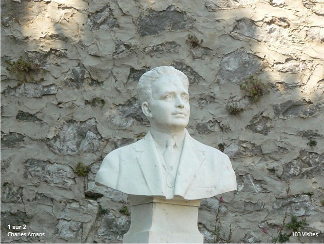 Sculpture de Charles Amans dans le cimetière de la Crouzet