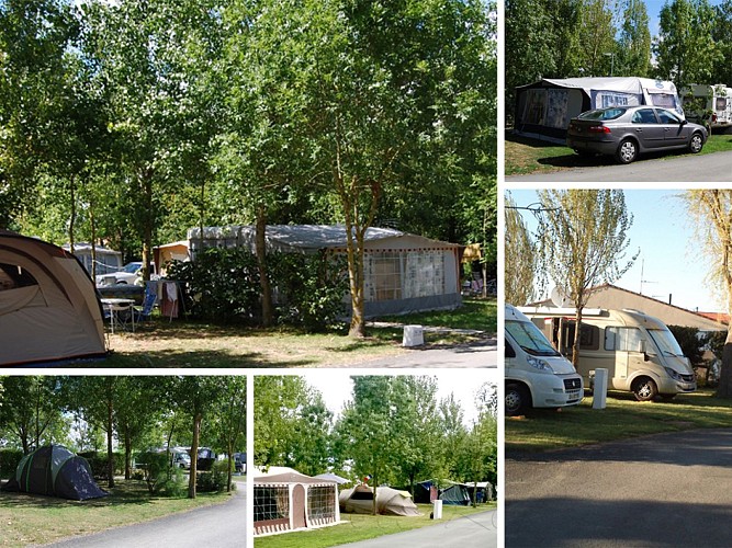 Aire de camping-car, camping Les Mizottes