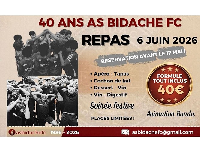 Les 40ans du foot de Bidache 2026