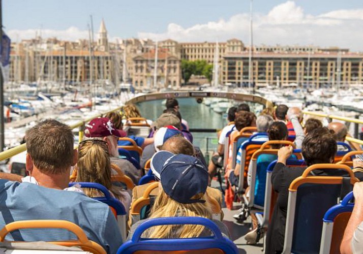 Tour de Marseille en bus à impériale - Arrêts multiples - Pass 1 ou 2 jours