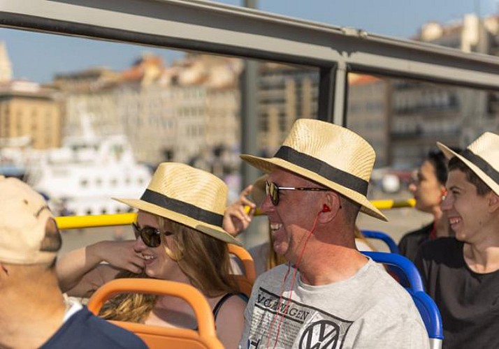 Tour de Marseille en bus à impériale - Arrêts multiples - Pass 1 ou 2 jours