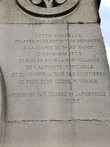 Chapelle de Pierre Giraud au cimetière Nord de Saint-Mandé