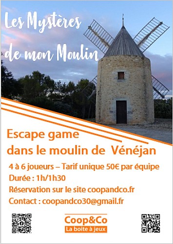 Escapes games au moulin de Vénéjan