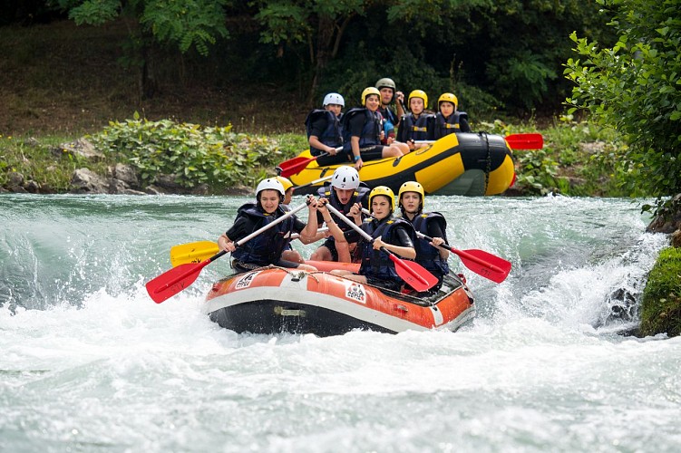 Rafting with an instructor
