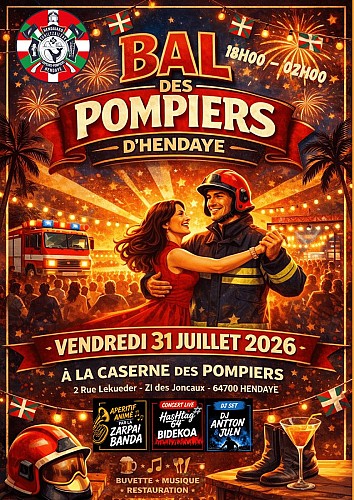 Bal des Pompiers 2026 - Hendaiako suhiltzaileak - Hendaye Tourisme