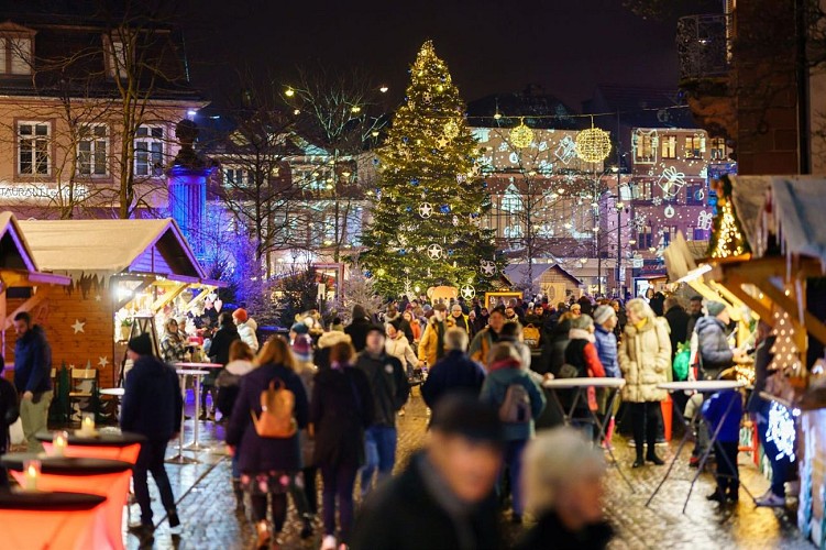 Les chalets du marché de Noël