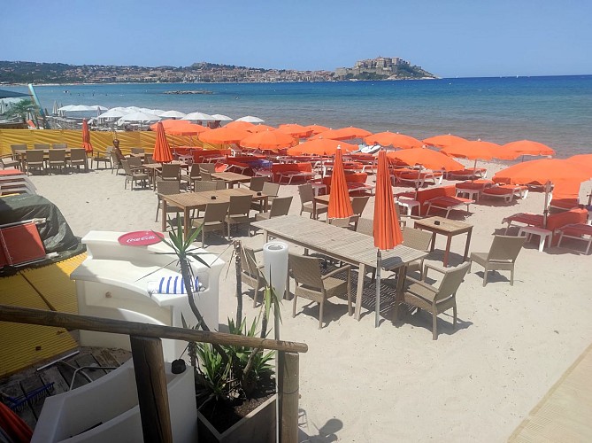 Le Belgodère restaurant sur la plage de Calvi