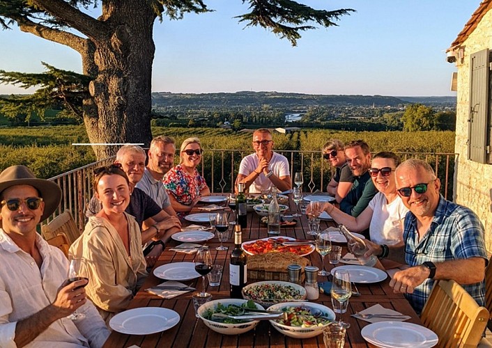 Guests on terrace
