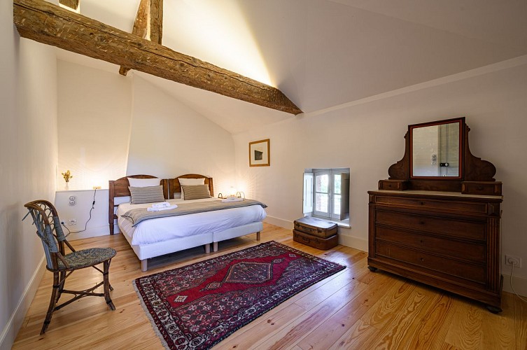 Chambre double 1er étage gîte _Carrousel_