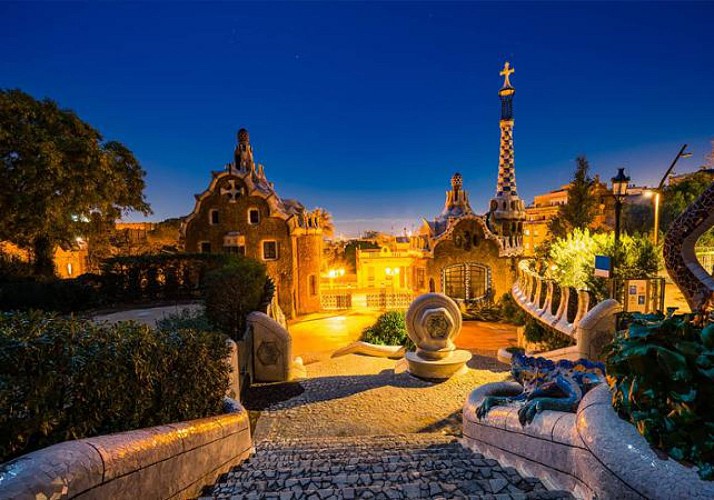 Entrada al Parque Güell en Barcelona