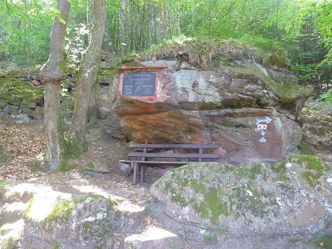 Le banc permettant d'admirer le paysage