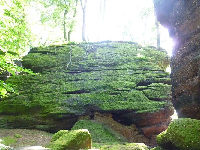 Sur les rochers de la Grotte d'Amour