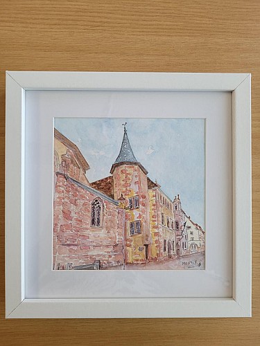 La belle tourelle d'escalier de l'hôtel de ville de kaysersberg