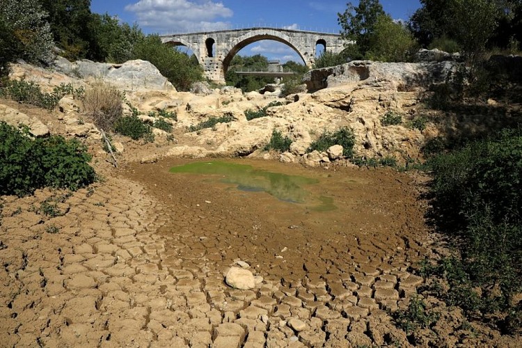 Sècherresse sur le Calavon
