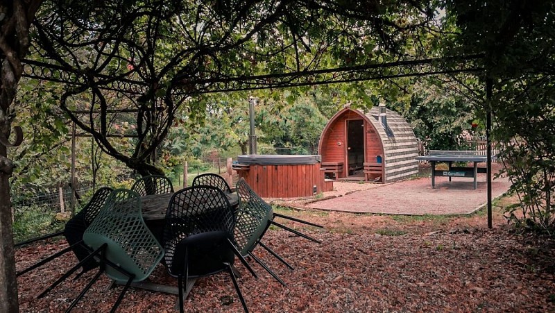 Terrasse vue spa sauna