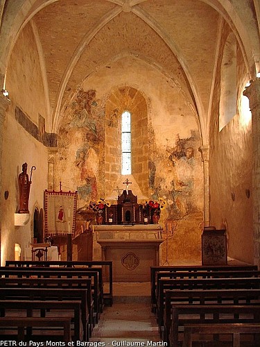 Peintures murales à l'intérieur de l'église de Saint-Priest-les-Vergnes (privée)