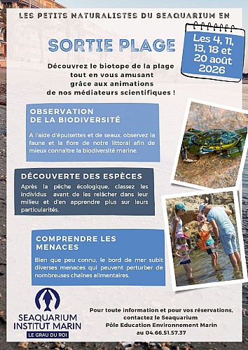 Les sorties naturalistes avec le Seaquarium Institut Marin