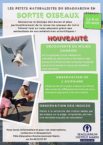 Les sorties naturalistes avec le Seaquarium Institut Marin