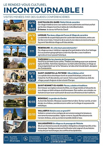 Visite guidée de Remoulins - Histoires de Clochers 2026-2027