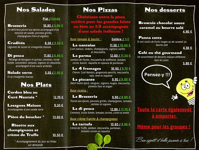 La Brazzeria restaurant Treillières ZA de RAGON