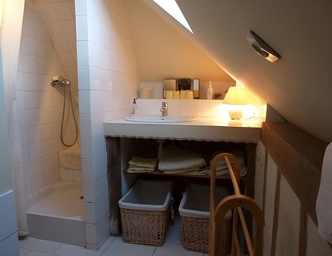 Haras d'Écajeul - Jean-Luc Bara chambre d'hôtes Douche