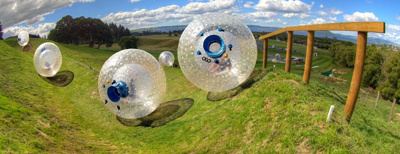 Descente des collines en Zorb (bulle gonflable géante) - A Rotorua