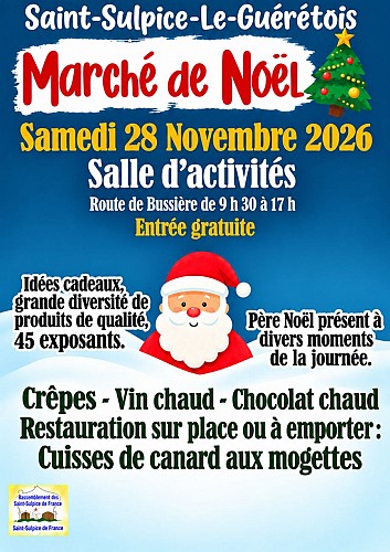 affiche Marché de Noël à Saint-Sulpice