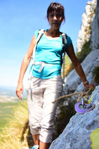 la 5, corde jaune + chaîne en légère descente.