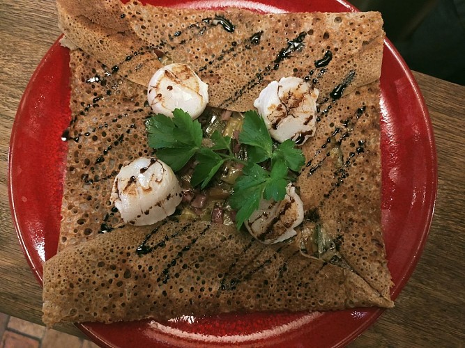 Galette saint-Jacques - la Colomb'auge - Beuvron-en-Auge