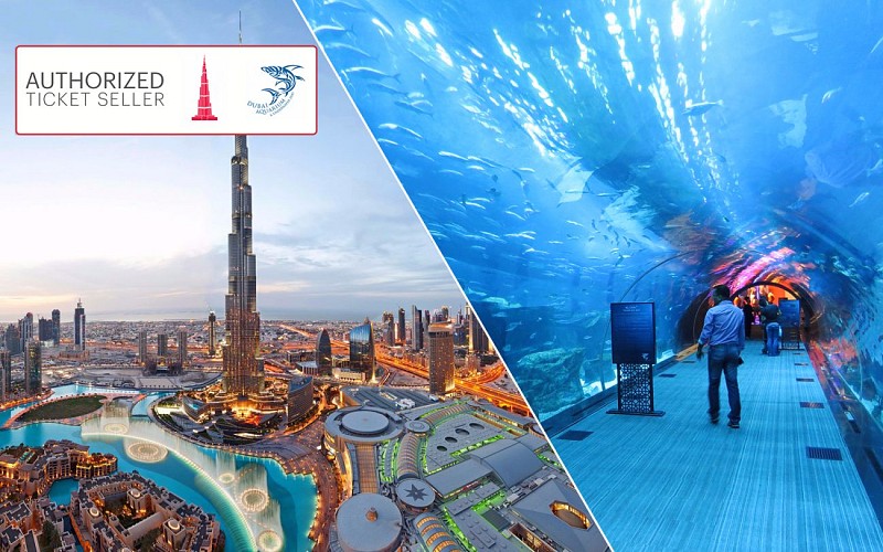 Dubai Aquarium & Underwater Zoo + Burj Khalifa Combo