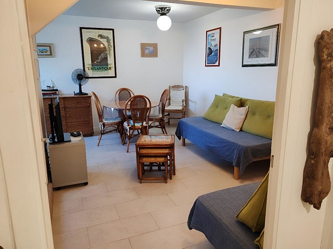 Appartement à Grandcamp-Maisy, le séjour