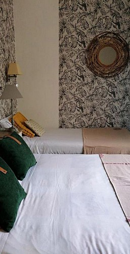 Chambre triple douche