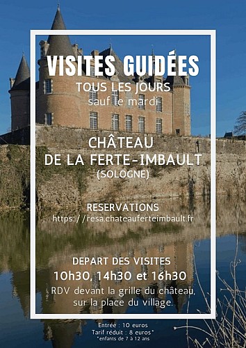 FMA - Affiche chateau de La Ferte-Imbault visites guidees 2023