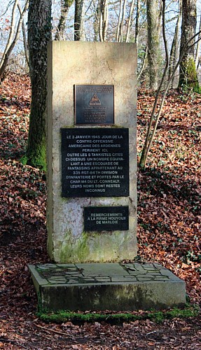 Monument commémoratif sur un accident de tank US