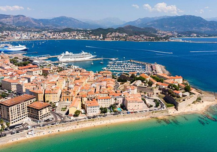 Helicopter Flight over the Gulf of Ajaccio