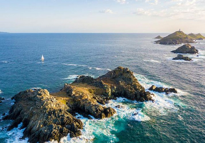 Helicopter Flight over the Gulf of Ajaccio