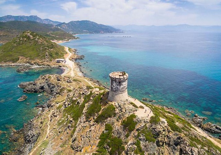 Helicopter Flight over the Gulf of Ajaccio