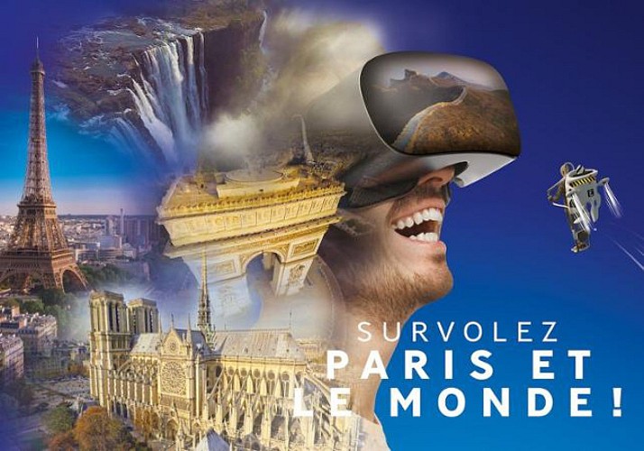 Biglietto d'accesso a FlyView - Volo virutale di Parigi con casco a realtà virtuale