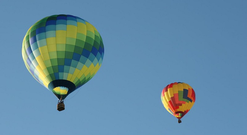 Sunrise hot air balloon ride over Las Vegas