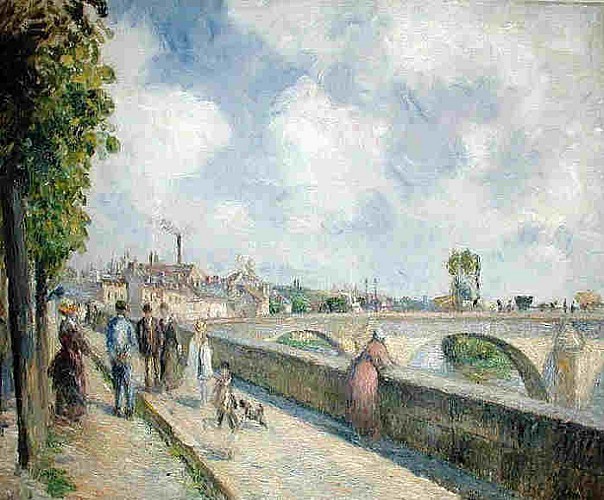 Le pont de Pontoise, quai Fontaine - 1878