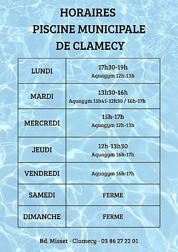 Horaire piscine - 1