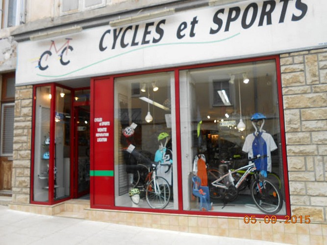 CMC cycles et sports vitrine